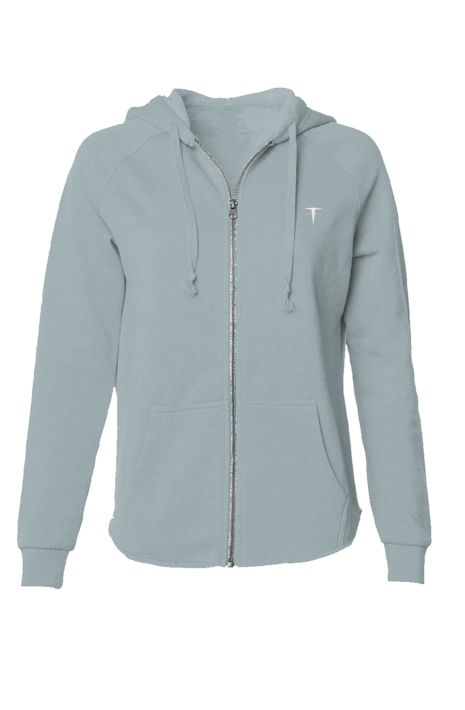 Womens Lightweight Wash Zip Hoodie